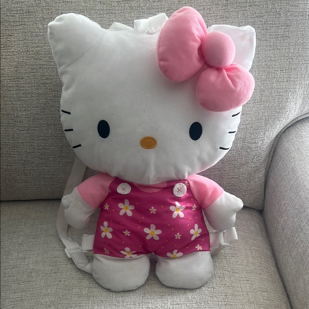 Hello Kitty Pink Plush Backpack